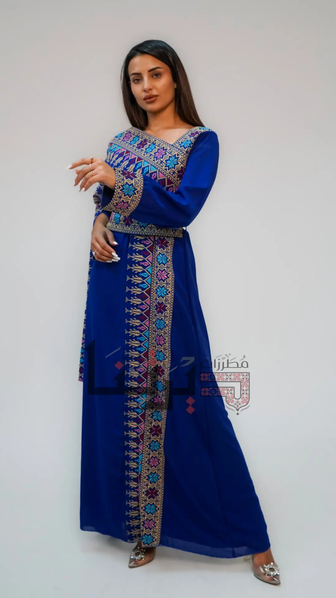 Embroidered Blue Dress