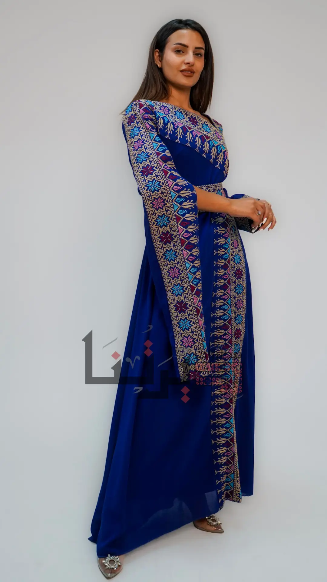 Embroidered Blue Dress