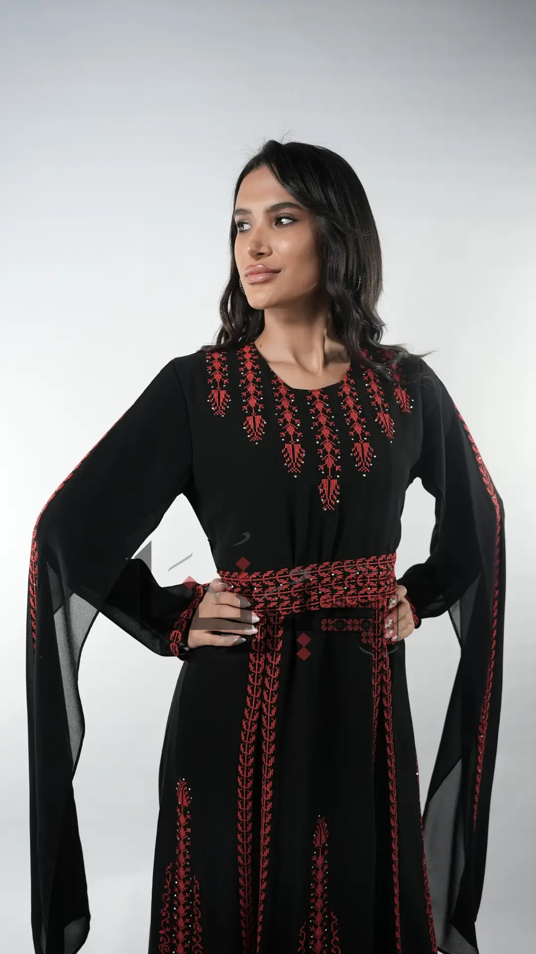 Black Embroidered Dress